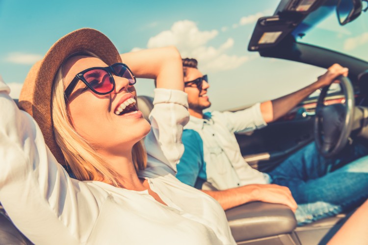 couple taking a drive